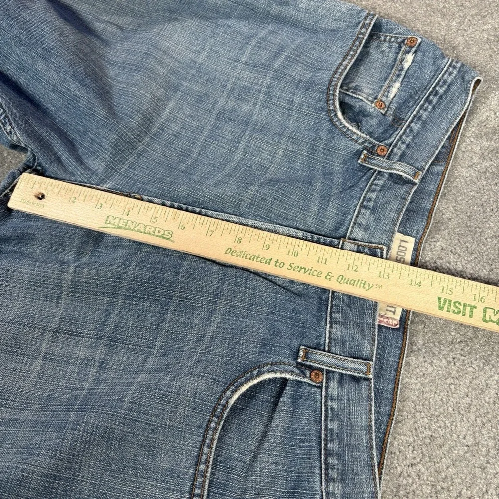 Levis 569 Jeans Mens 36x34 Loose Straight Fit Blue Denim Cotton Faded Baggy Y2K